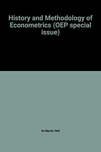 Book History And Methodology Of Econometrics (oxford Economic Papers Special Issue) free