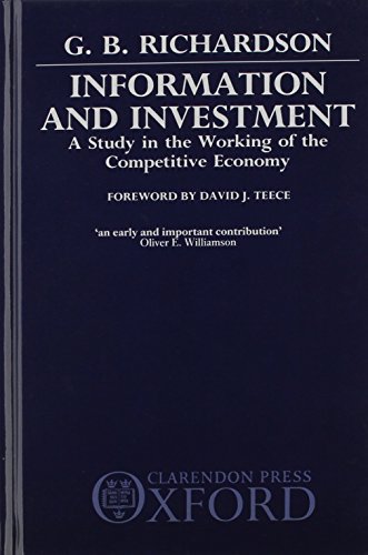 Book Information And Investment: A Study In The Working Of The Competitive Economy free