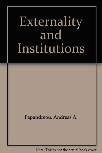 Book Externality And Institutions free