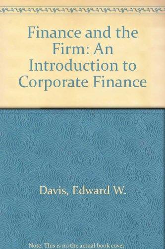 Book Finance And The Firm free