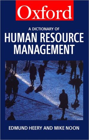 Book A Dictionary of Human Resource Management free
