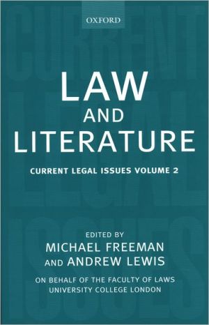 Book Law and Literature: Current Legal Issues 1999 Volume 2 free