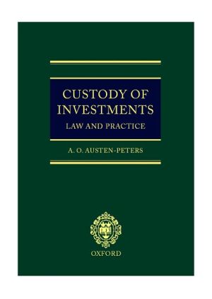 Book Custody of Investments: Law and Practice free