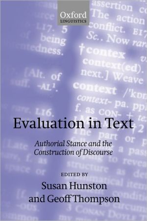 Book Evaluation in Text: Authorial Stance and the Construction of Discourse (Oxford Linguistics) free
