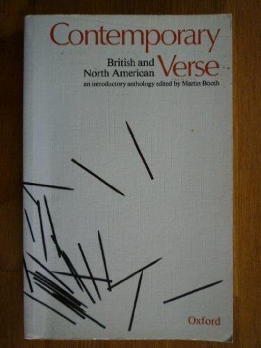 Book Contemporary British And North American Verse: An Introductory Anthology free