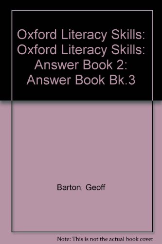 Book Oxford Literacy Skills: Oxford Literacy Skills: Answer Book 2: Answer Book Bk.3 free