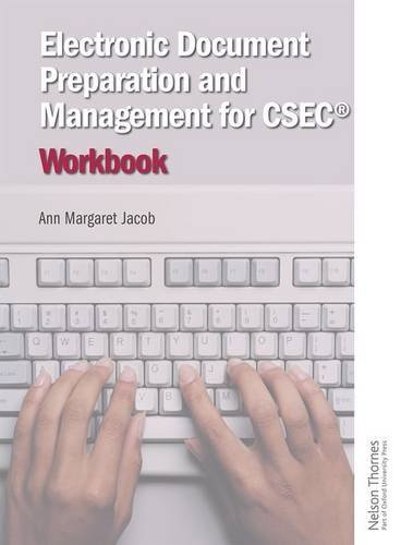 Book Electronic Document Preparation and Management for CSEC (R) Workbook free
