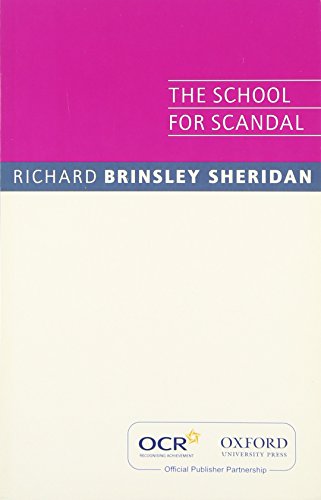 Book OCR the School for Scandal free