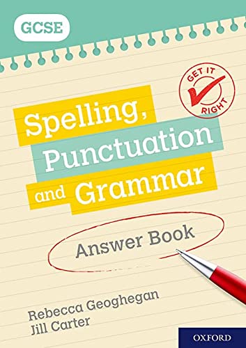 Book Get It Right: for GCSE: Spelling, Punctuation and Grammar Answer Book free