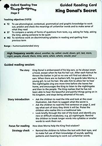 Book Oxford Reading Tree: Stage 9: Snapdragons: Guided Reading Cards (6 Per Pack) free