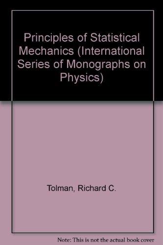 Book The Principles Of Statistical Mechanics free