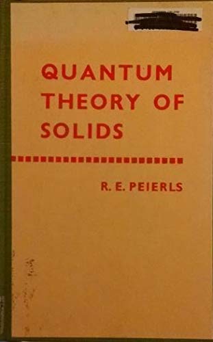Book Quantum Theory Of Solids (international Series Of Monographs On Physics) free