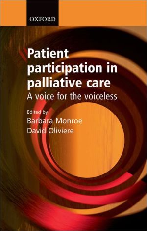 Book Patient Participation in Palliative Care: A Voice for the Voiceless free