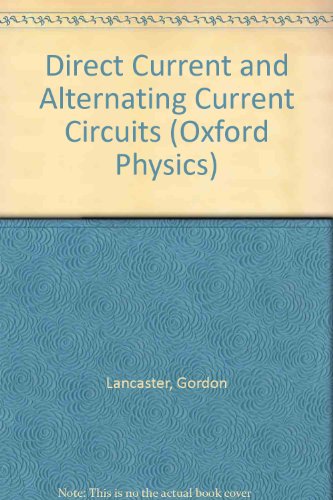 Book DC and AC circuits (Oxford physics series ; 2) free
