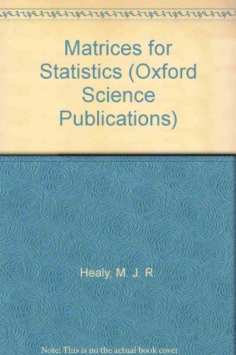 Book Matrices for Statistics free