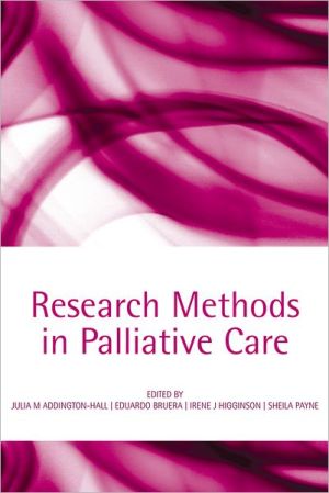 Book Research Methods in Palliative Care free