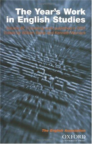 Book Year's Work In English Studies And Year's Work In Critical And Cultural Theory 2003 (two Volume Set) free