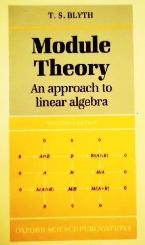 Book Module Theory: An Approach to Linear Algebra free