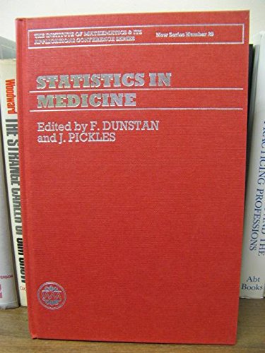 Book Statistics In Medicine (the Institute Of Mathematics And Its Applications Conference Series, New Series) free