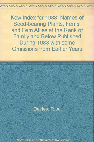 Book Kew Index for 1988 free