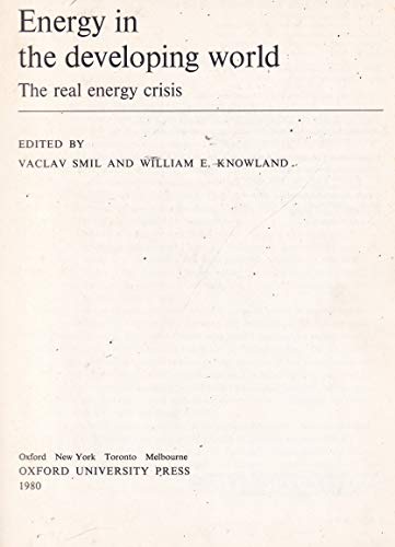 Book Energy in the Developing World: The Real Energy Crisis free