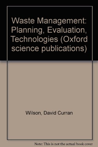 Book Waste Management: Planning, Evaluation, Technologies free