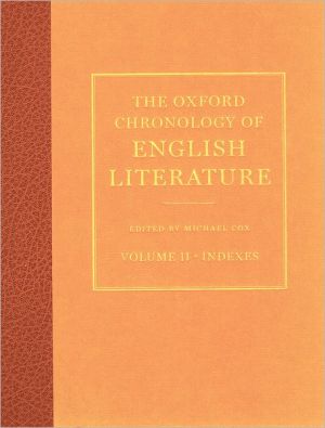 Book The Oxford chronology of English literature free