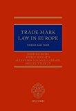 Book Trade Marks in Europe: A Practical Jurisprudence 3e free