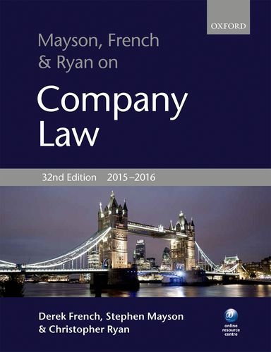 Book Mayson, French & Ryan on Company Law free
