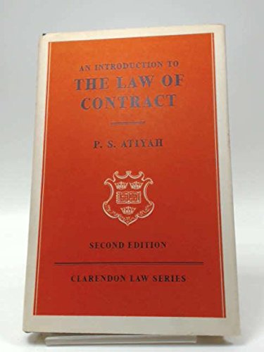 Book An Introduction To The Law Of Contract (clarendon Law Series) free