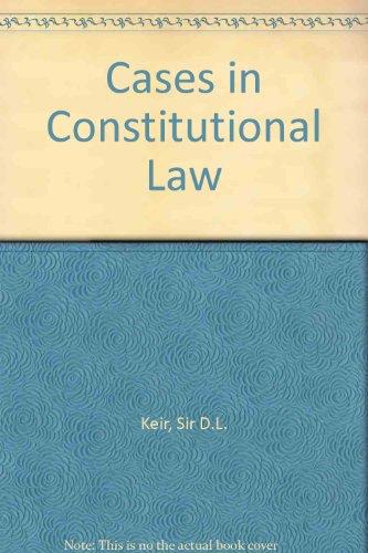 Book Cases in Constitutional Law free
