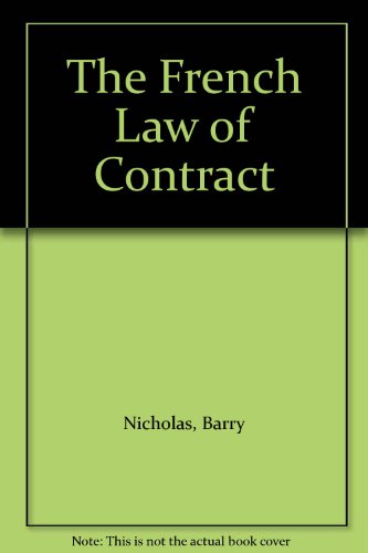 Book The French Law Of Contract free