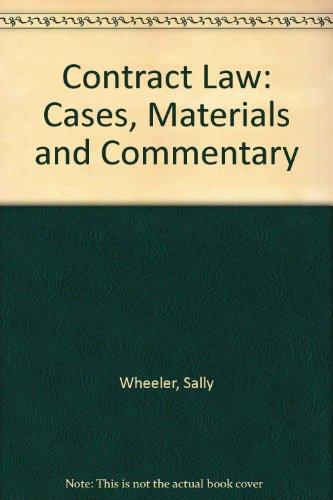 Book Contract Law: Cases, Materials and Commentary free
