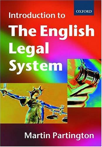 Book An Introduction to the English Legal System free