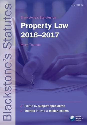 Book Blackstone's Statutes on Property Law 2016-2017 free