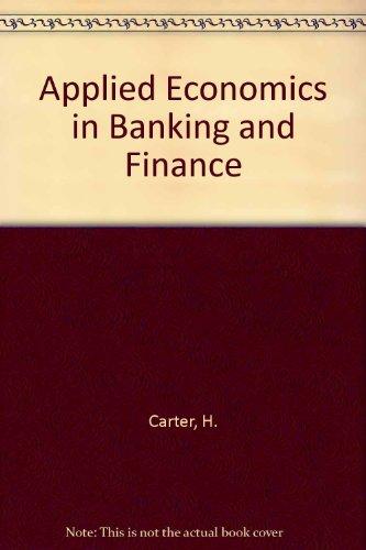 Book Applied Economics In Banking And Finance free