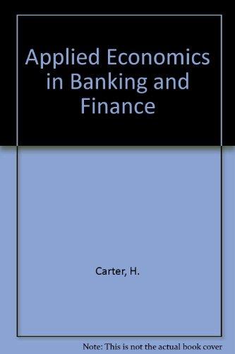 Book Applied Economics In Banking And Finance free