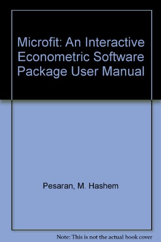 Book Microfit: An Interactive Econometric Software Package User Manual free