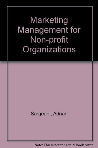 Book Marketing Management for NonProfit Organizations free