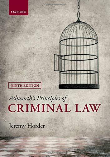 Book Ashworth's Principles of Criminal Law free