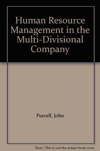 Book Human Resource Management in the Multi-Divisional Company free