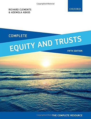 Book Complete Equity And Trusts: Text, Cases, And Materials free