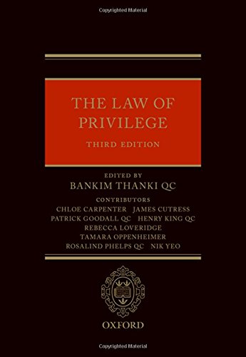 Book The Law of Privilege free