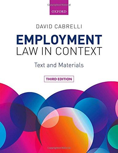 Book Employment Law in Context free