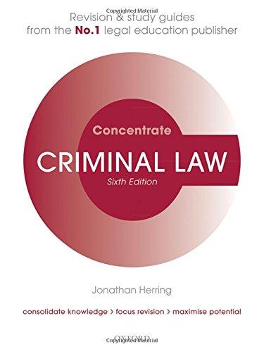 Book Criminal Law Concentrate: Law Revision and Study Guide free