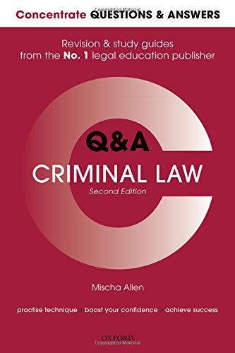 Book Concentrate Q&A Criminal Law 2e: Law Revision and Study Guide (Concentrate Questions & Answers) free