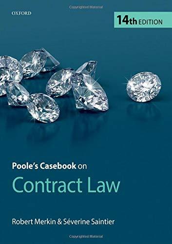 Book Poole's Casebook on Contract Law free