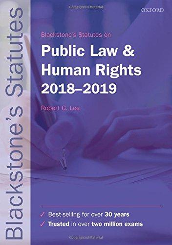 Book Blackstone's Statutes on Public Law & Human Rights 2018-2019 (Blackstone's Statute Series) free