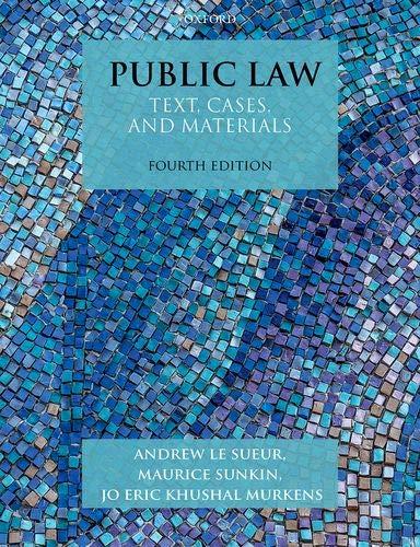 Book Public Law: Text, Cases, and Materials free