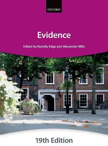 Book Evidence (Bar Manuals) free